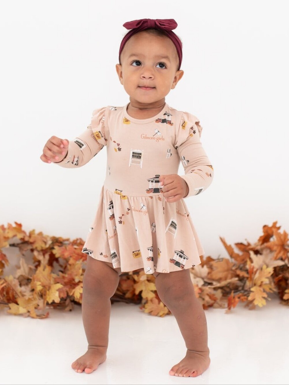 Kyte Baby Long Sleeve Bodysuit Twirl Dress Gilmore Girls Size 12-18 Months